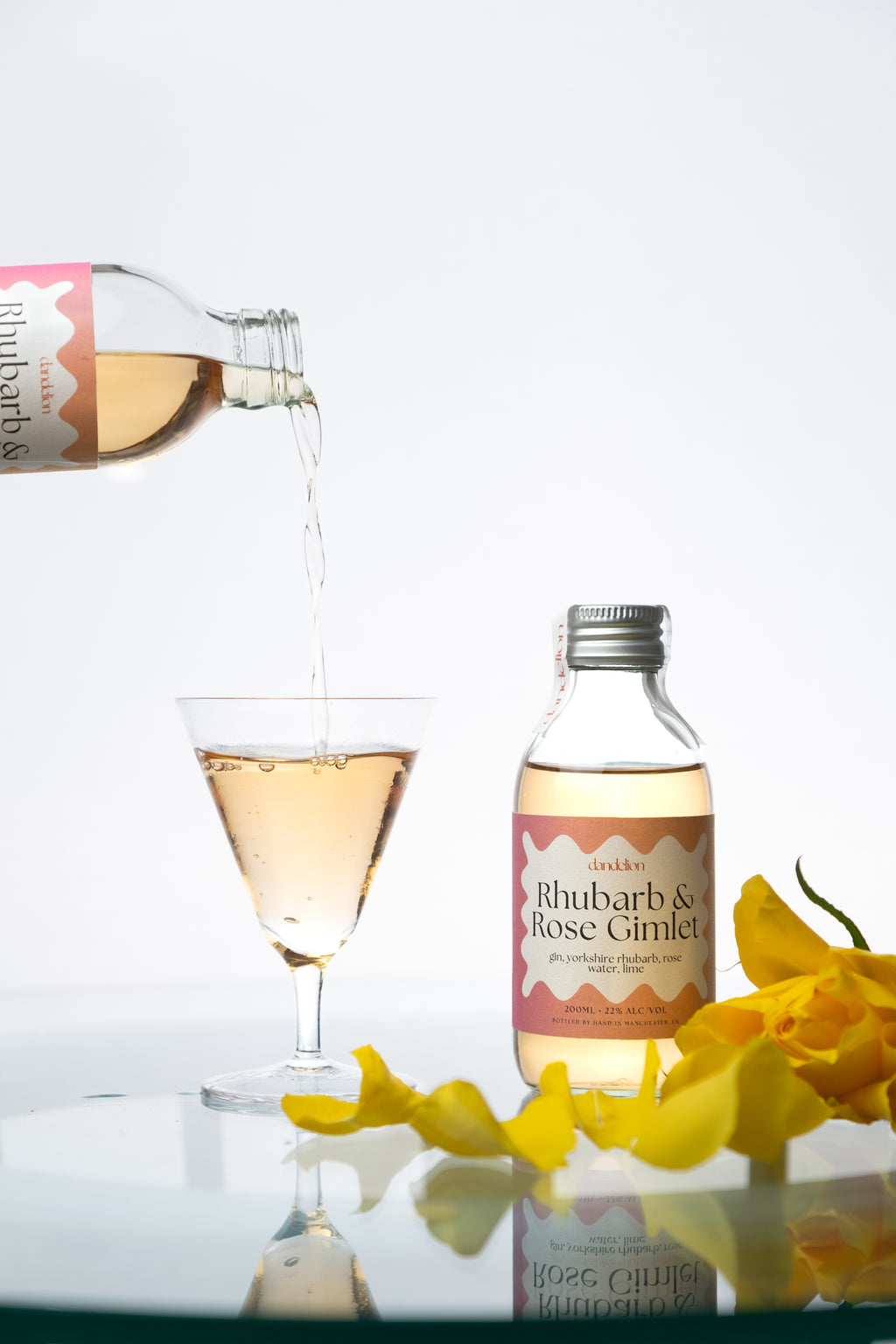 Rhubarb & Rose Gimlet