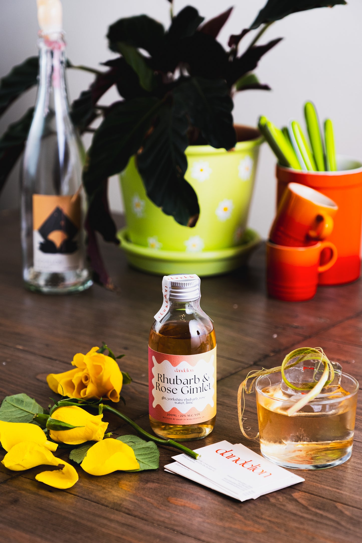 Rhubarb & Rose Gimlet